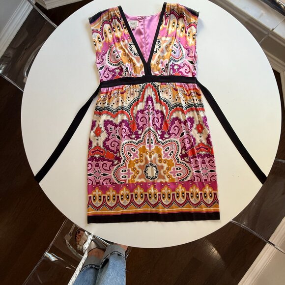 Vintage Nordstrom ECI Silk Foulard Dress - W size 12 - EUC - Picture 2 of 8